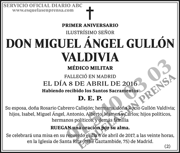 Miguel Ángel Guillón Valdivia